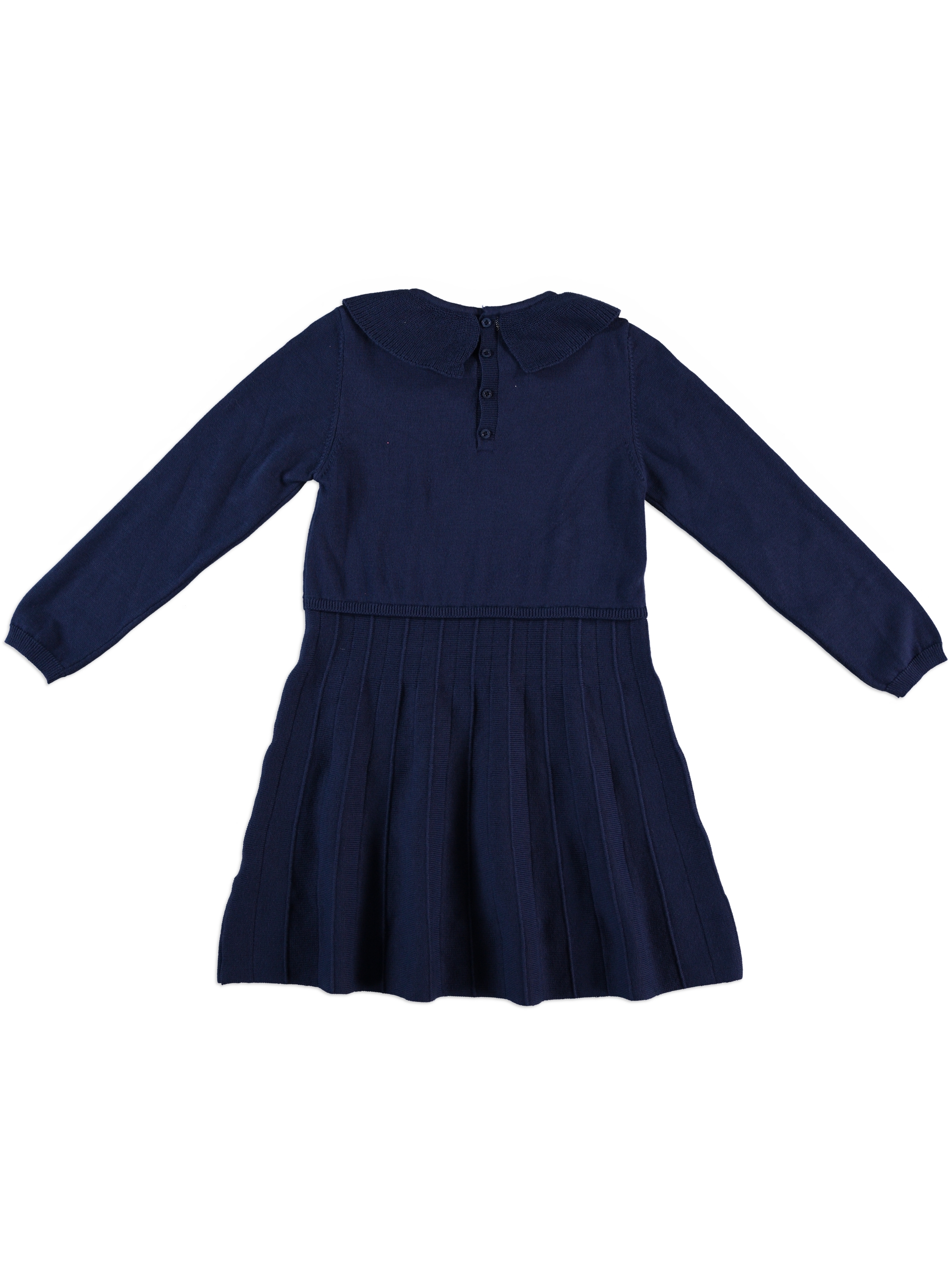 ROBE EN TRICOT DE COTON BIOLOGIQUE BLEU MARINE