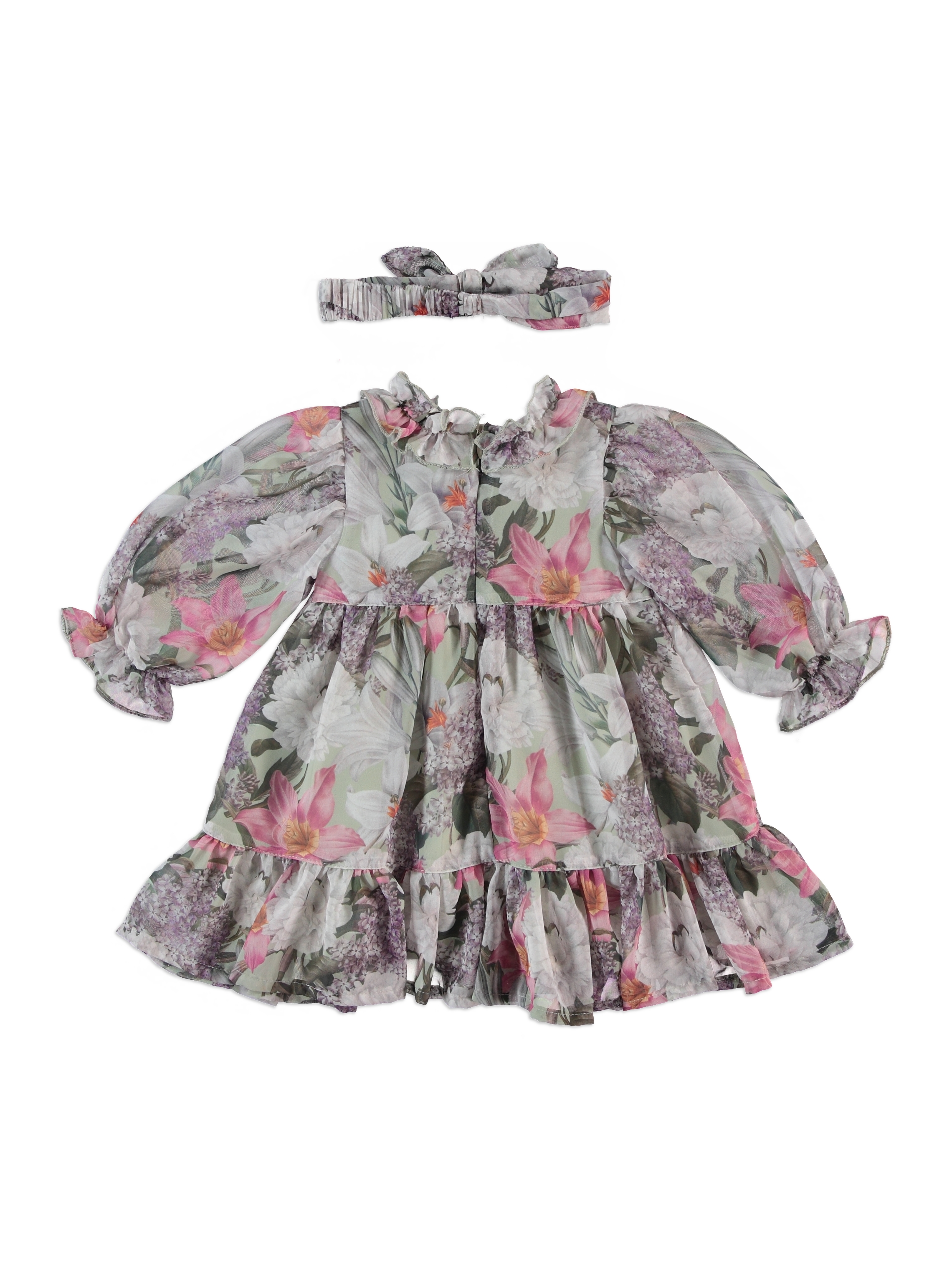 ROBE BLANCHE FLORAL EN TULL DOUX