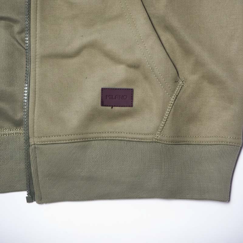 Sweat à capuche zippé homme VERT KHAKI