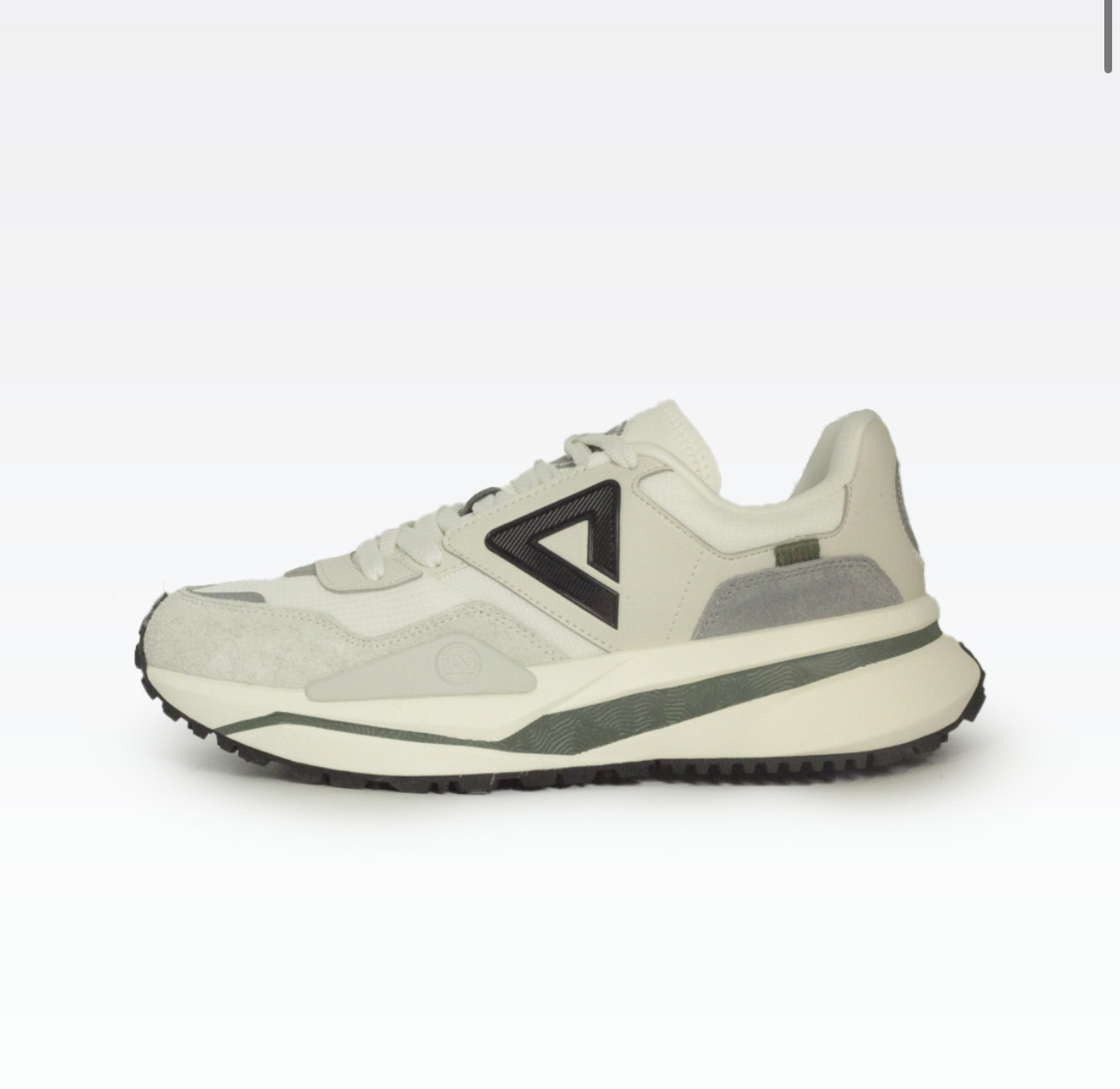 PEAK RETRO CASUAL SHOES WHITE GREY  +