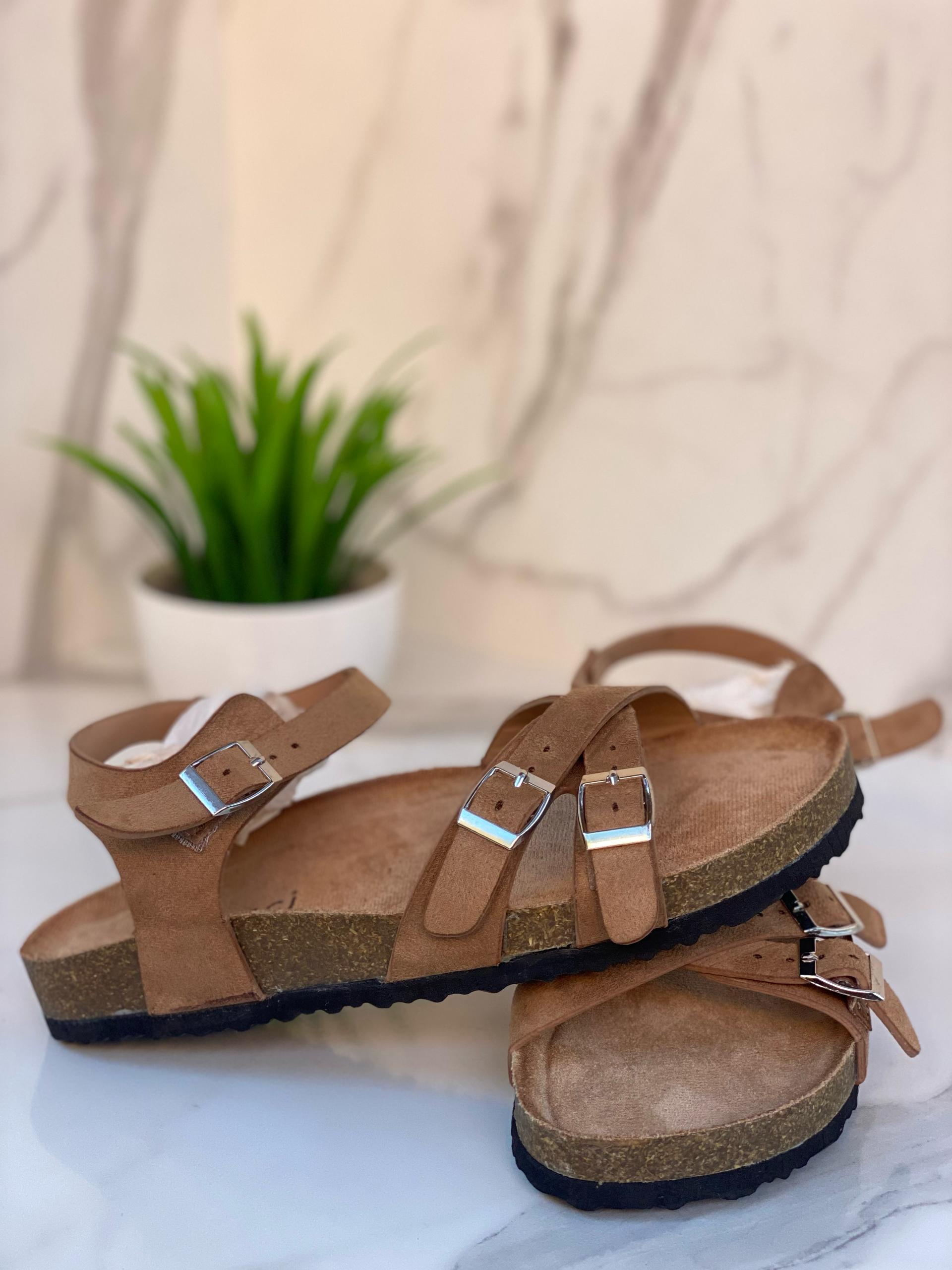 Sandales Beige Naturel à Semelle Confort et Brides Ajustables
