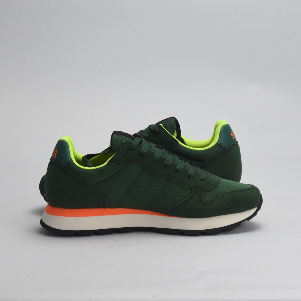 BASKET SUN68 TOM FLUO-37-VERDE SCURO