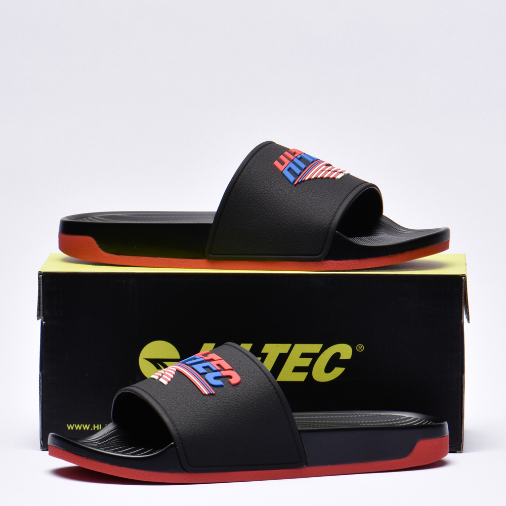 HI TEC HERITAGE SLIDE BLACK RED BLUE