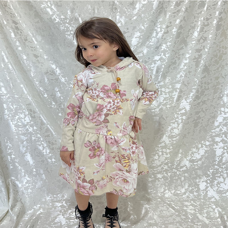 Robe sweat à fleurs