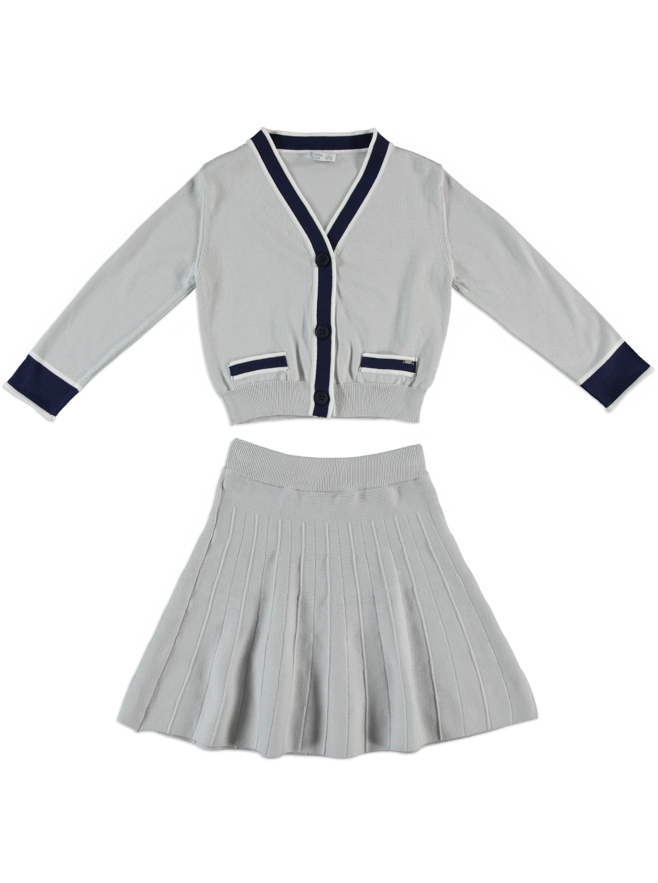 ENSEMBLE TRICOT COTON BIO - TEAM GRIS