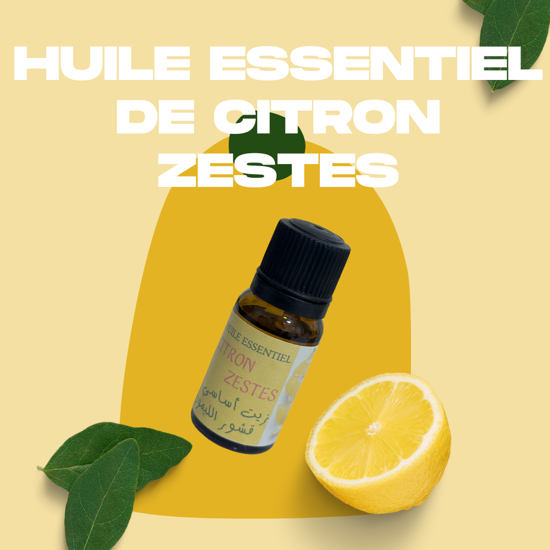 Huile Essentielle Zeste de Citron Pure et 100% naturel (10m)l.