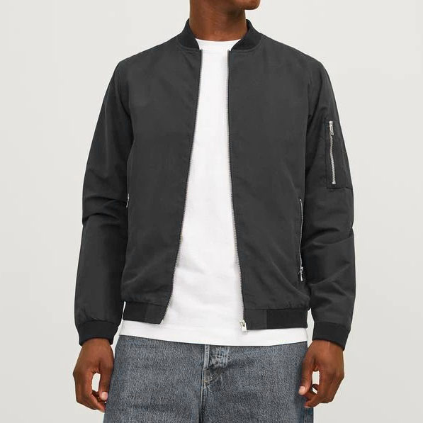 JACK & JONES BLOUSON AVIATEUR POUR HOMME - NOIR