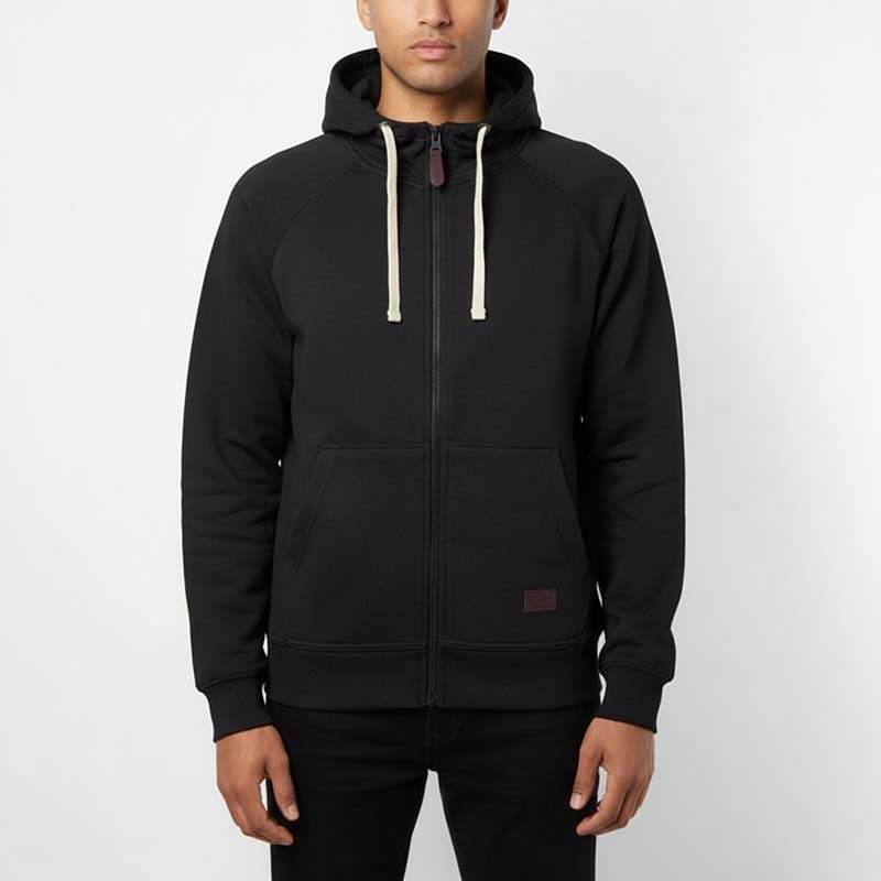 Sweat à capuche zippé homme NOIR