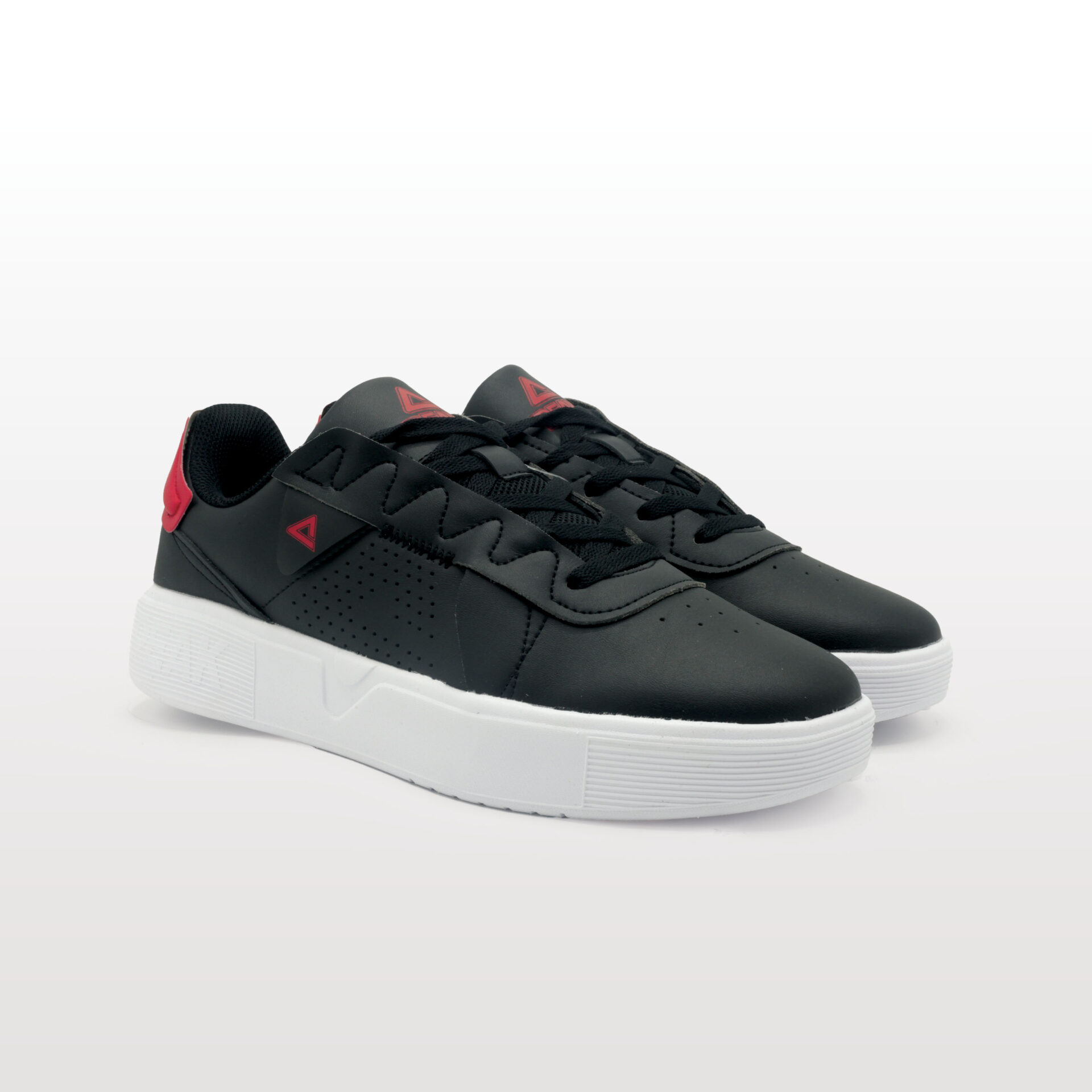 Peak Casual Shoes Black Red