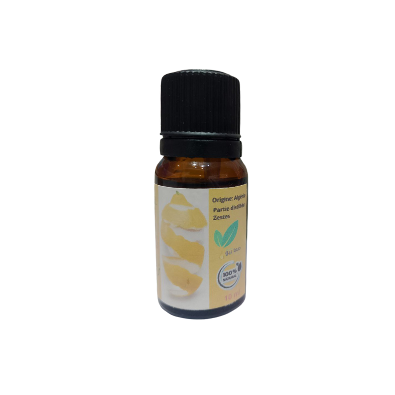 Huile Essentielle Zeste de Citron Pure et 100% naturel (10m)l.