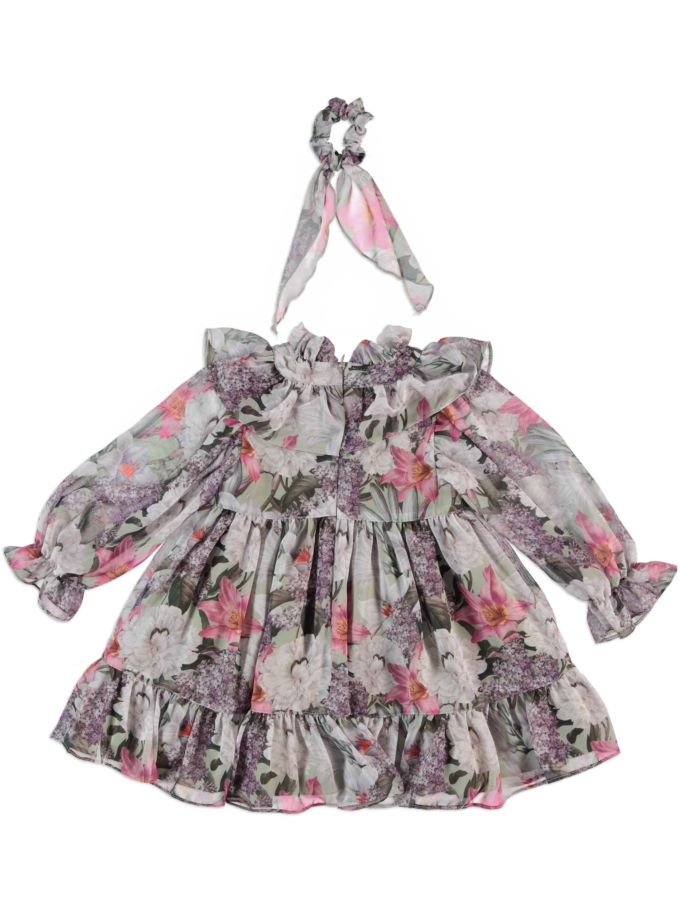 ROBE BLANCHE FLORAL EN TULL DOUX