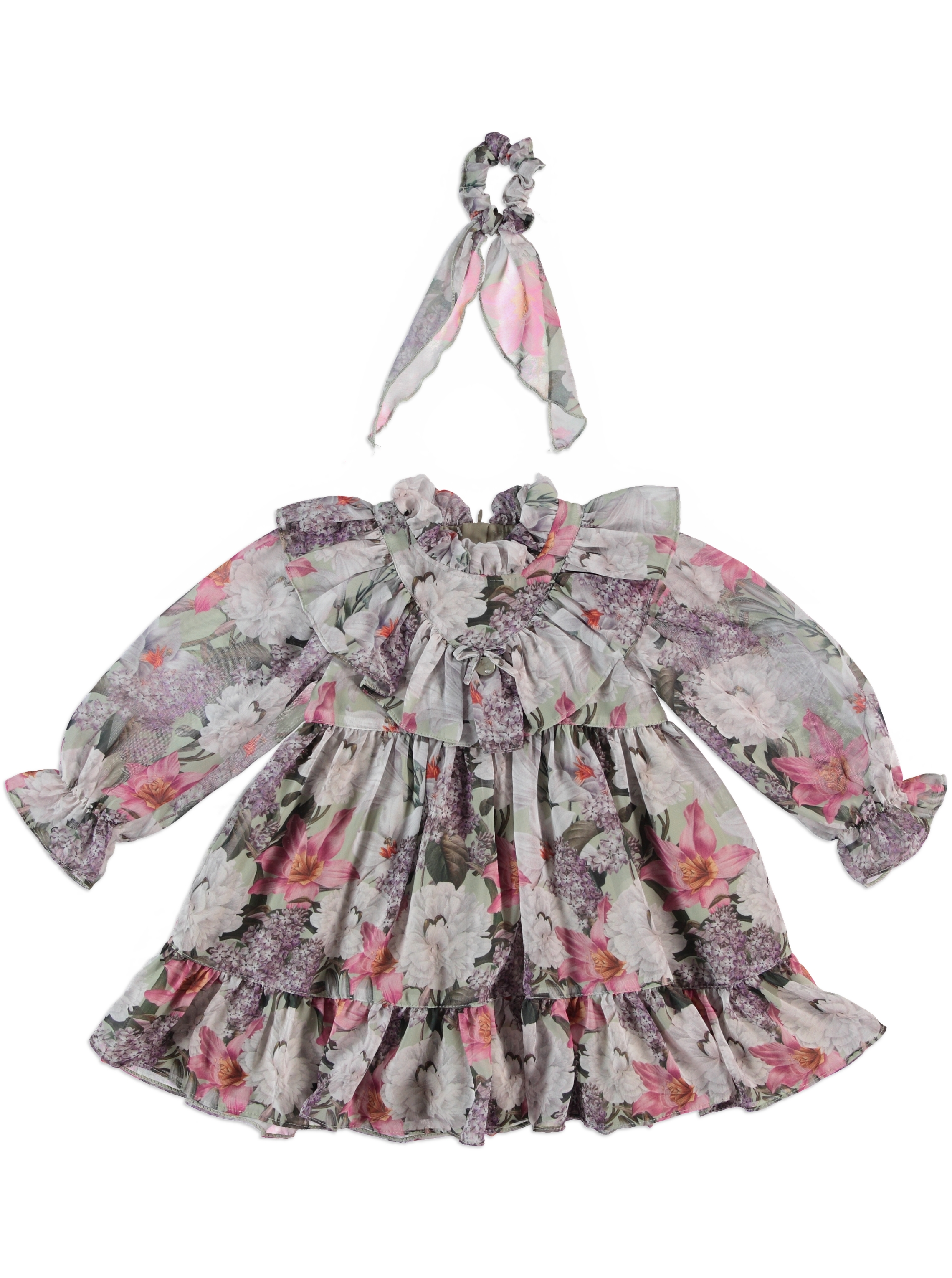 ROBE BLANCHE FLORAL EN TULL DOUX