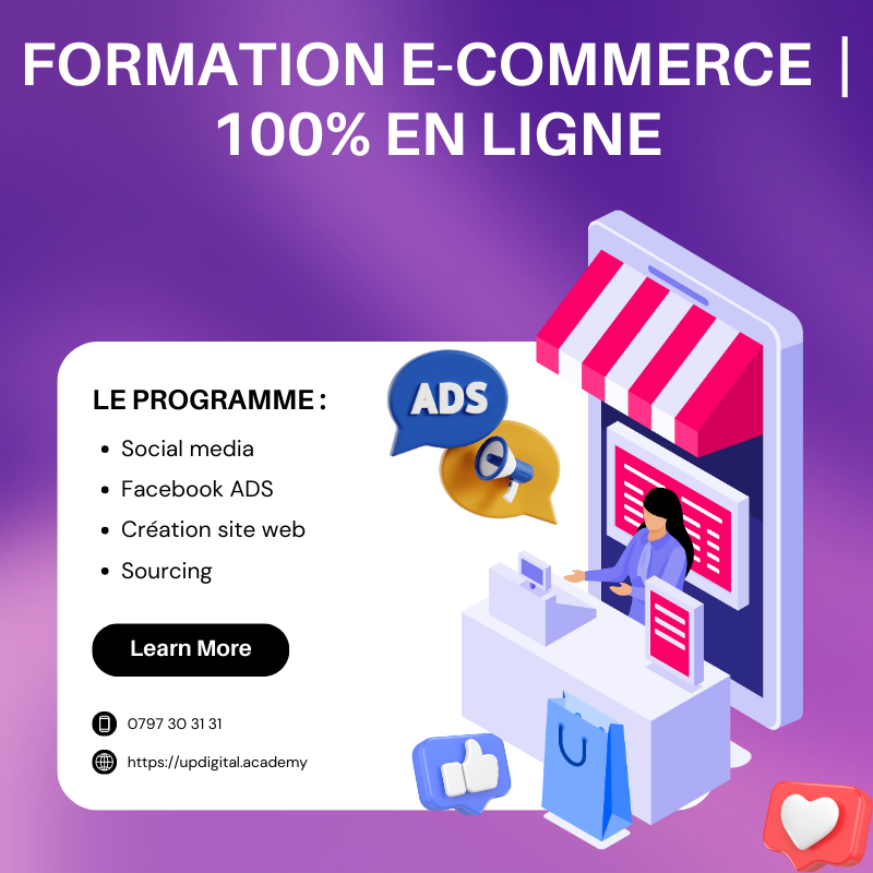 FORMATION E-COMMERCE 100% EN LIGNE