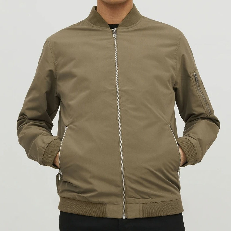 JACK & JONES BLOUSON AVIATEUR POUR HOMME - KAKI