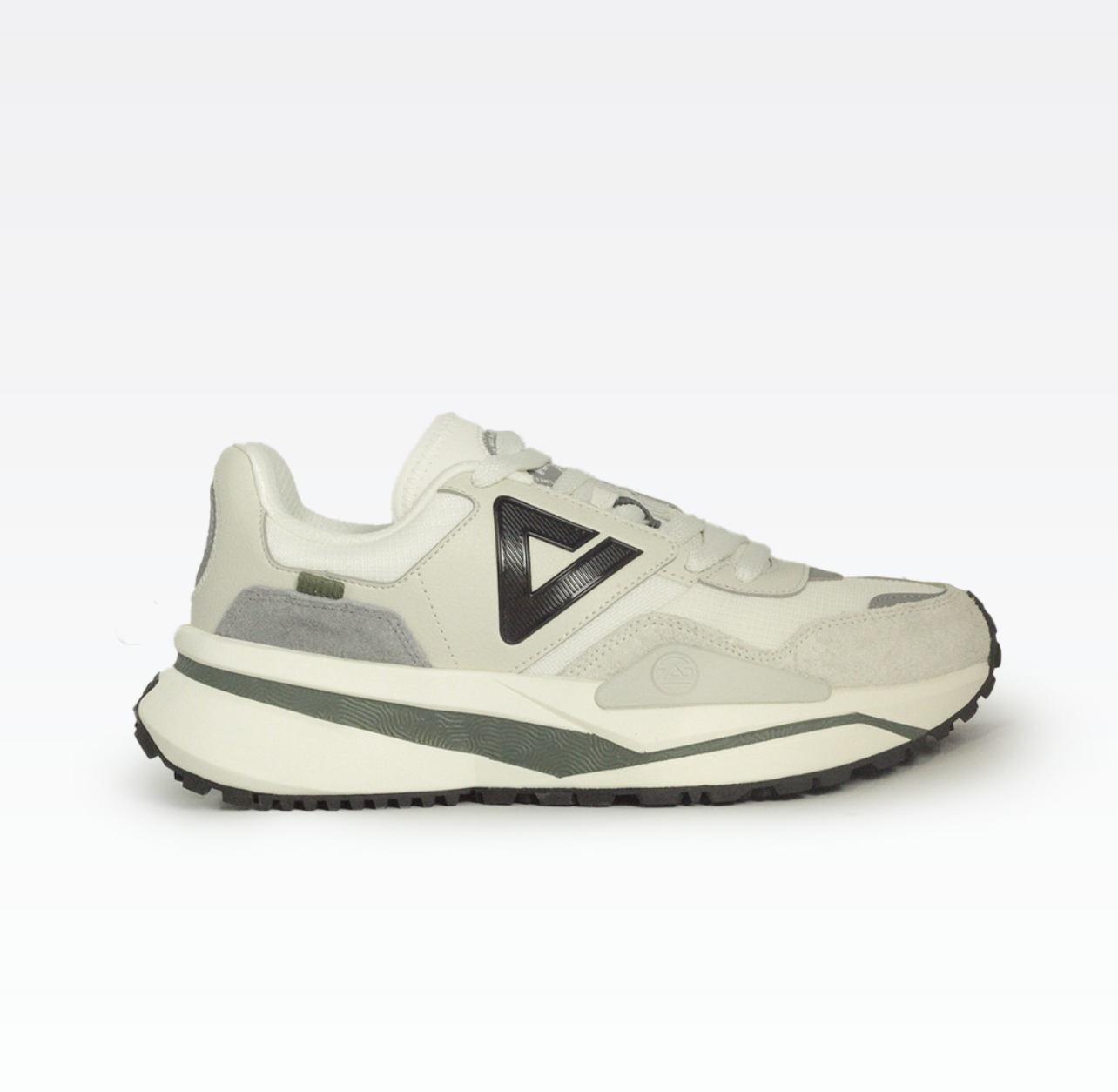 PEAK RETRO CASUAL SHOES WHITE GREY  +