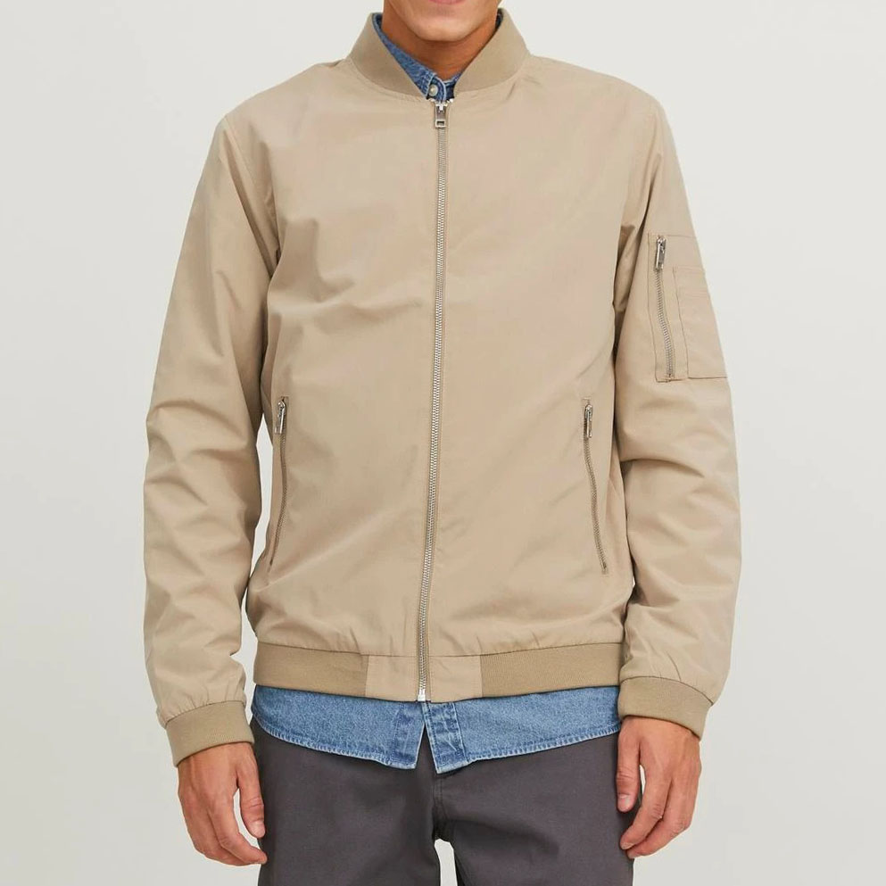 JACK & JONES BLOUSON AVIATEUR POUR HOMME - BEIGE
