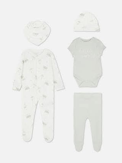 Ensemble pour nouveau-né 5-pièces à motif mouton   