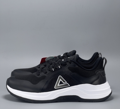 PEAK RUNNING SHOES BLACK WHITE 