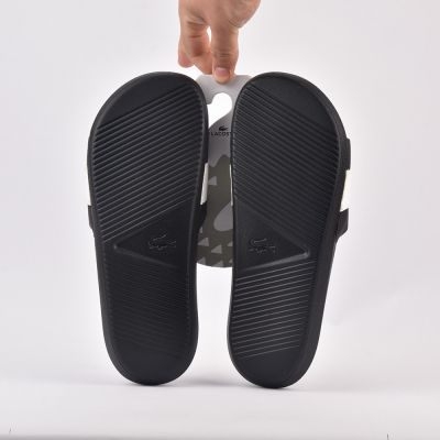 CROCO SLIDE 0721 1 CFA BLK/WHT LACOSTE