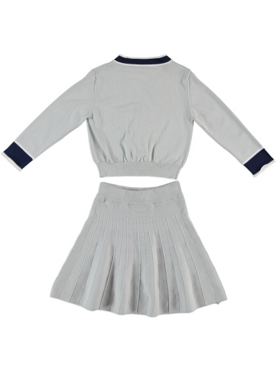 ENSEMBLE TRICOT COTON BIO - TEAM GRIS