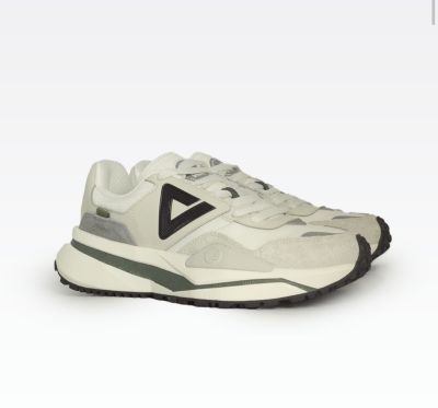 PEAK RETRO CASUAL SHOES WHITE GREY  +