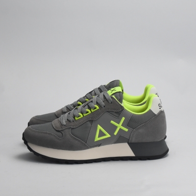 BASKET SUN68 JAKI FLUO 34 GRIGIO MEDIO