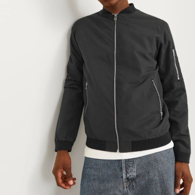 JACK & JONES BLOUSON AVIATEUR POUR HOMME - NOIR