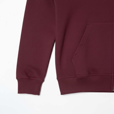 Sweat à capuche zippé homme BORDEAU