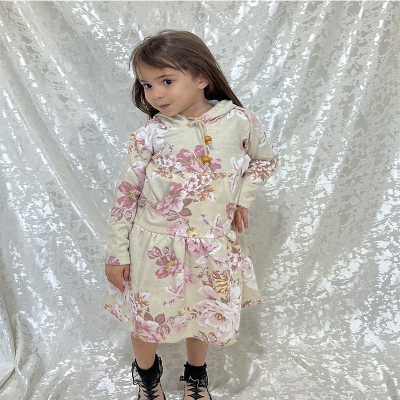 Robe sweat à fleurs