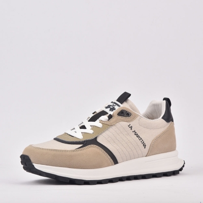 LA MARTINA SCARPA UOMO CAMOSCIO TEX FABRIC BEIGE