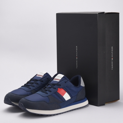 TOMMY HILFIGER FLAG LOW CUT LACE-UP 800-BLUE