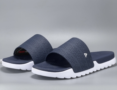 PEAK SLIPERS NAVY WHITE