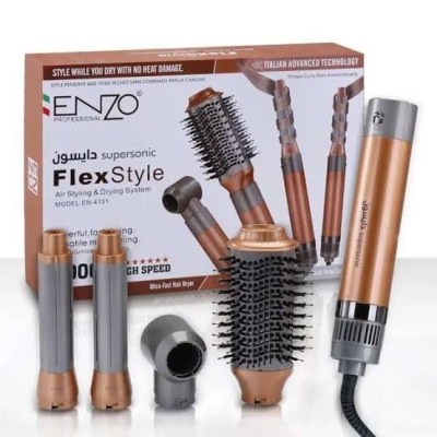 Brosse ENZO🇮🇹 4en1 DYSON supersonic Multifonctions Flexstyle EN-4131