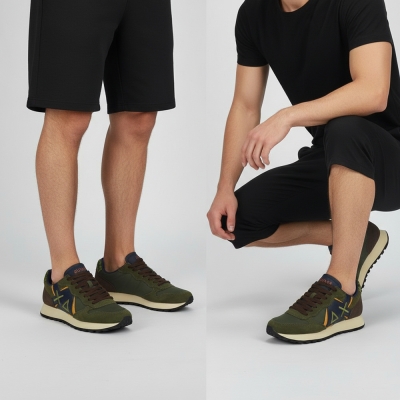 BASKET SUN68 JAKI WINTER 74 MILITARE SCURE