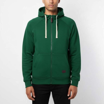 Sweat à capuche zippé homme VERT