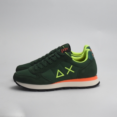 BASKET SUN68 TOM FLUO-37-VERDE SCURO