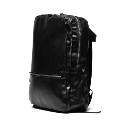 Sac à dos en cuir noir