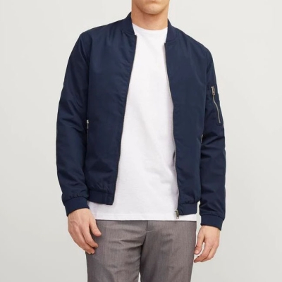 JACK & JONES BLOUSON AVIATEUR POUR HOMME - BLEU NUIT