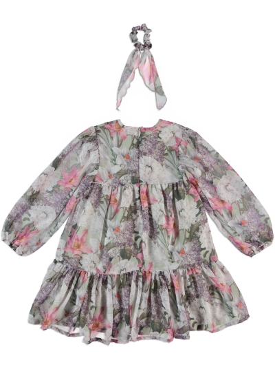 ROBE BLANCHE FLORAL EN TULL DOUX