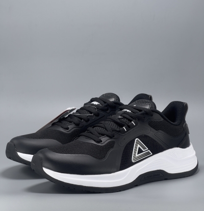 PEAK RUNNING SHOES BLACK WHITE 