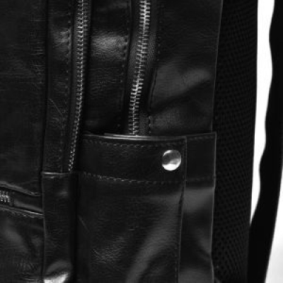Sac à dos en cuir noir