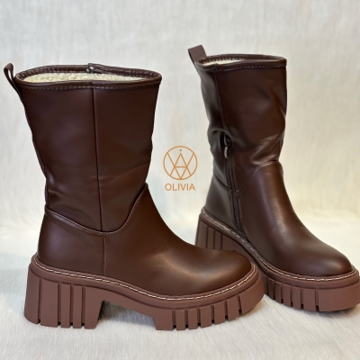 Bottes à talon haut - Marron 