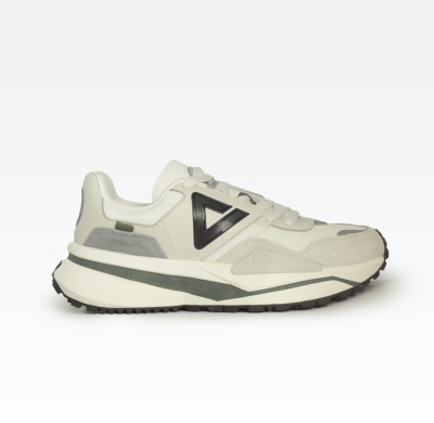 PEAK RETRO CASUAL SHOES WHITE GREY  +