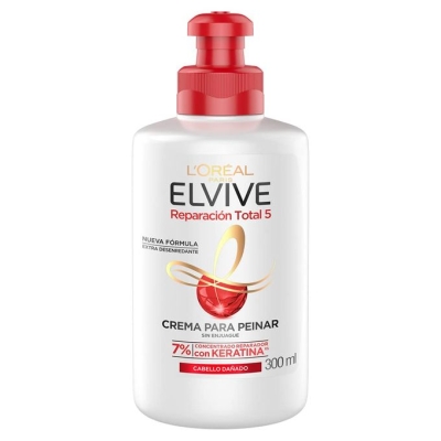  Crème Coiffante L'Oréal Paris Elvive Total Repair 5 avec 7% de Kératine soin demelant 300ml