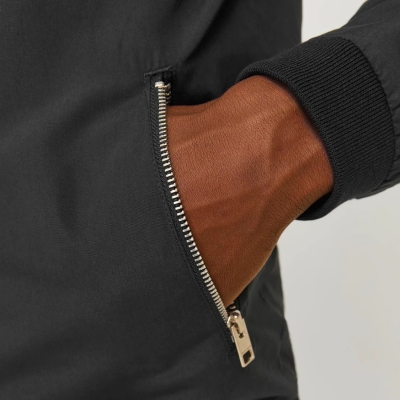 JACK & JONES BLOUSON AVIATEUR POUR HOMME - NOIR