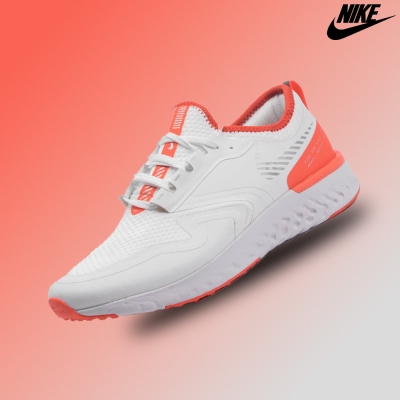 Nike Odyssey React 2 Shield Blanc Laser Crimson