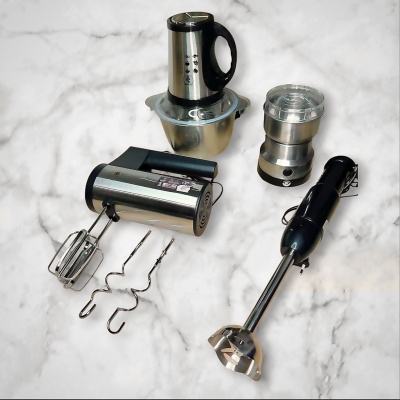 Pack cuisine 4 pièces hachoir batteur Moulinette bras mixeur 