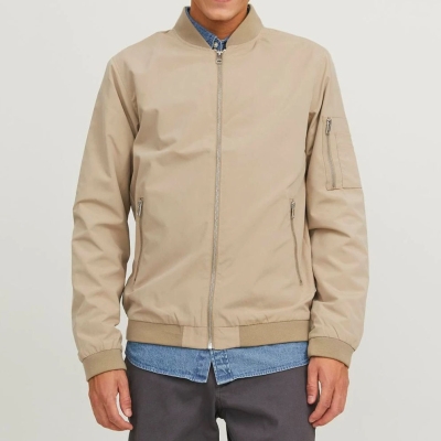 JACK & JONES BLOUSON AVIATEUR POUR HOMME - BEIGE